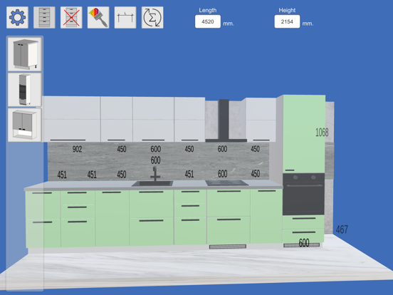 Kitchen Editor Line iPad screenshot 4 - Graphics & Design app
