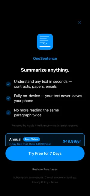 OneSentence: Explain Text screenshot 4