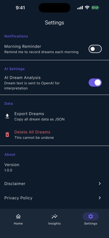 Somnia: AI Dream Journal screenshot