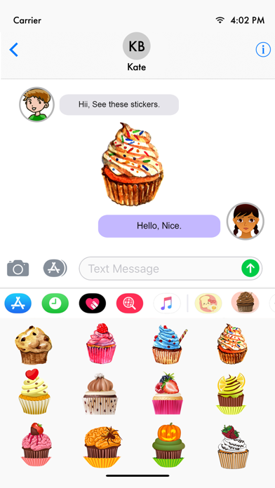 Screenshot #7 for Cupcake Stickers!