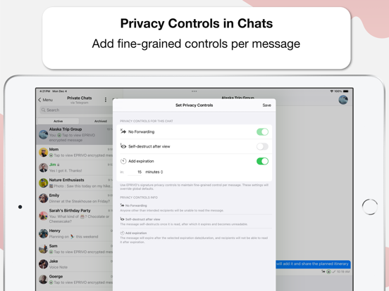 Fused Encrypted Email and Chat iPad screenshot 10 - Productivity app