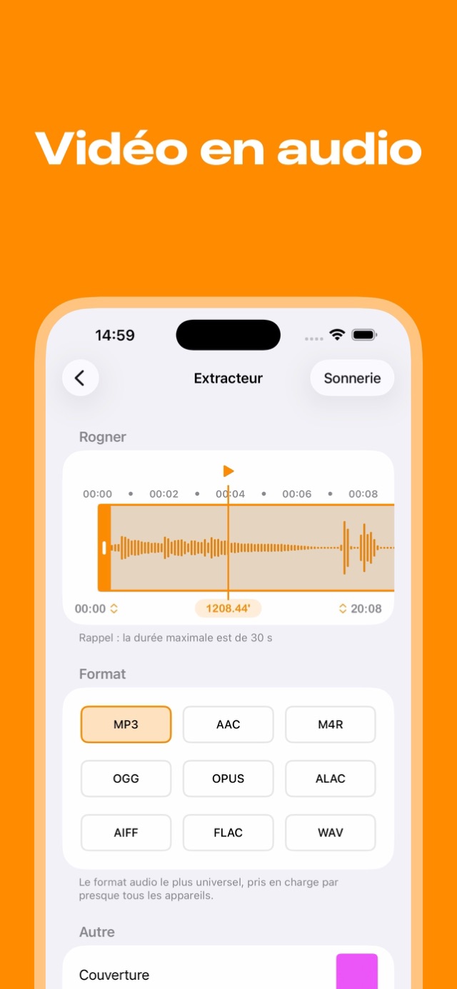 Capture de l’application 1