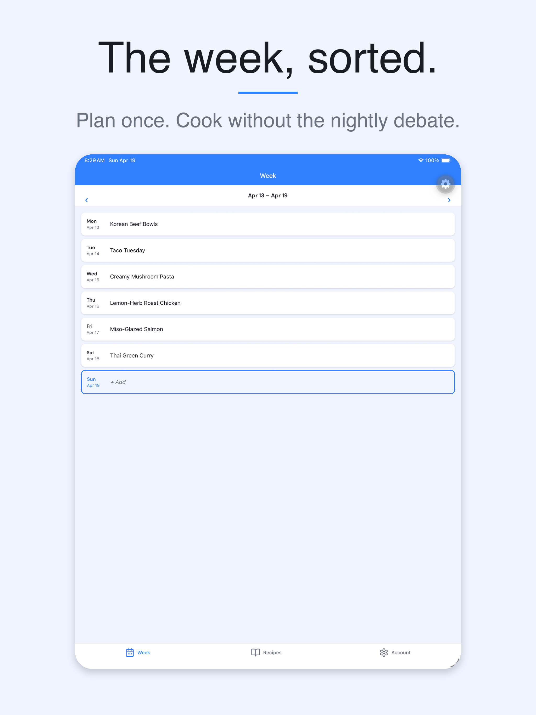Chop Chop Meal Planner