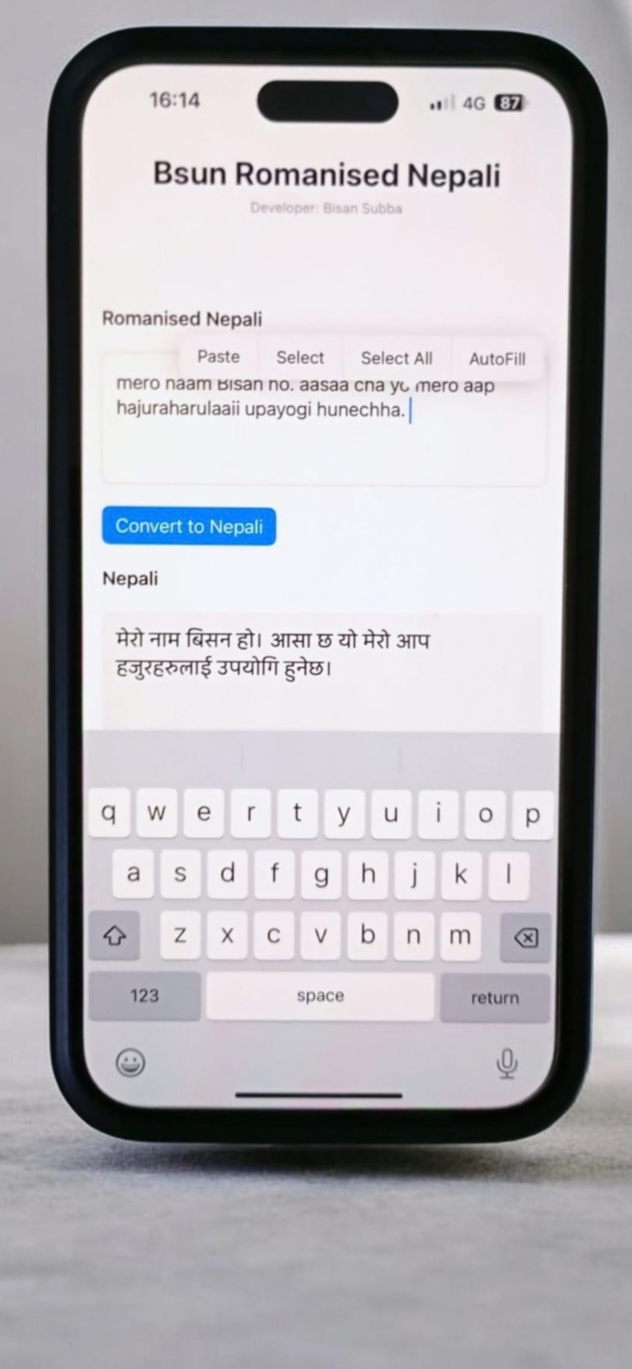 Screenshot 1 of Bsun Romanised Nepali