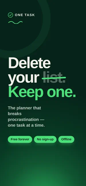 OneTask - ADHD Daily Planner screenshot 1