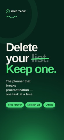 OneTask - ADHD Daily Planner Screenshot 1 of 9