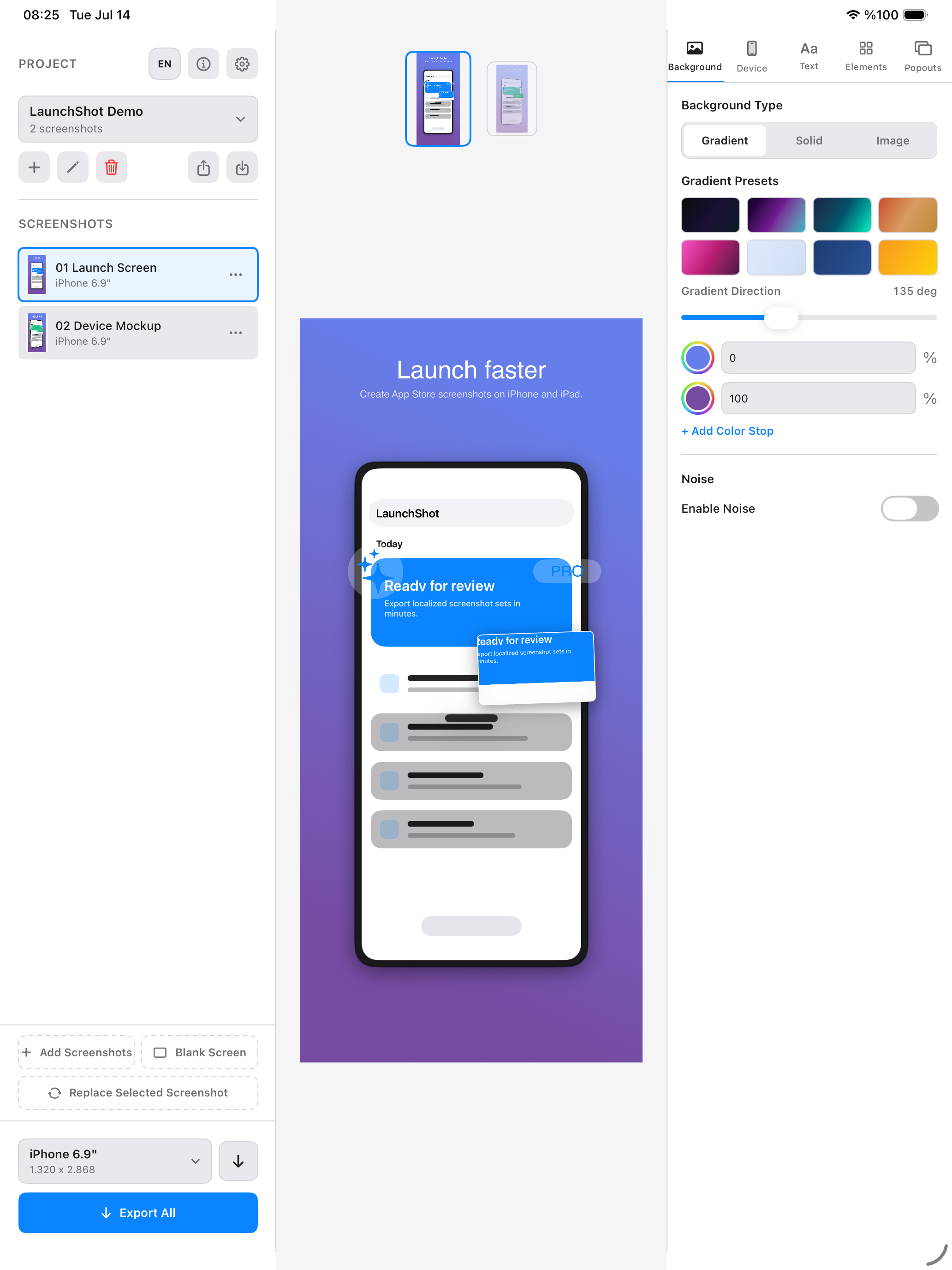 LaunchShot Studio screenshot 5