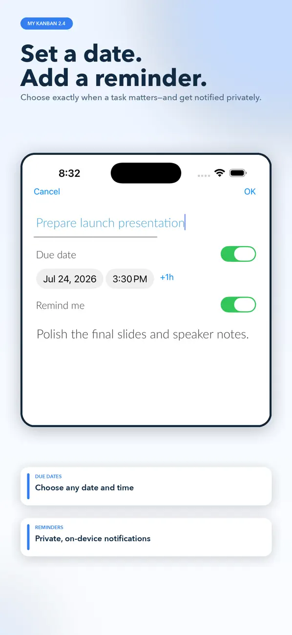 Screenshot #3 pour My Kanban: Personal Kanban App