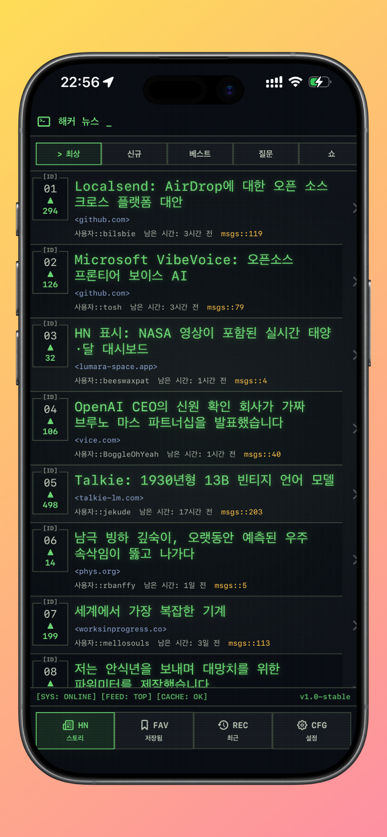 Translating Hacker News