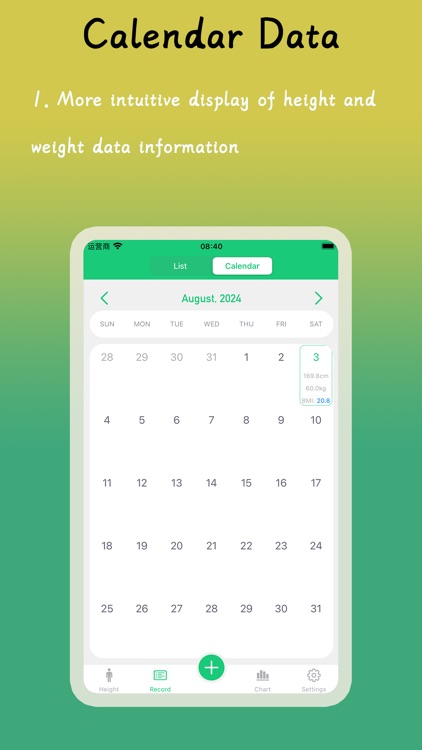 BMI Manager - Weight analysis