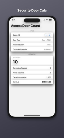 AccessDoor Count のスクリーンショット