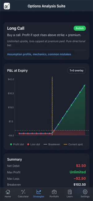 Options Analysis Suite screenshot 1