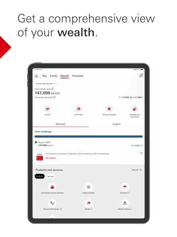 HSBC Singapore iPad screenshot