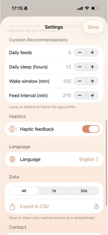 NestNotes Baby Care iPhone screenshot