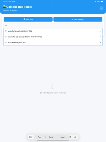 PU Transit Info iPad screenshot 2
