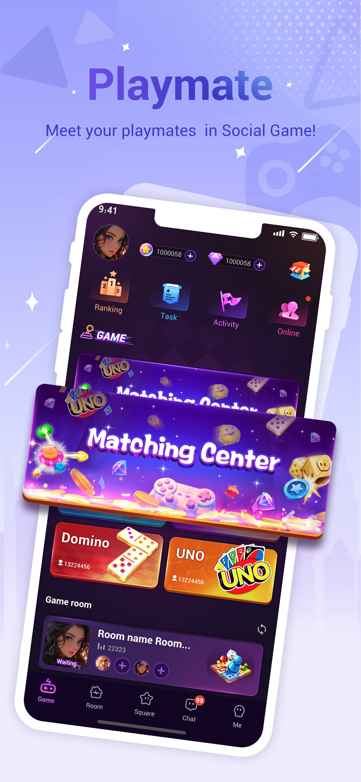 Playmate-Games&Chat&Friends