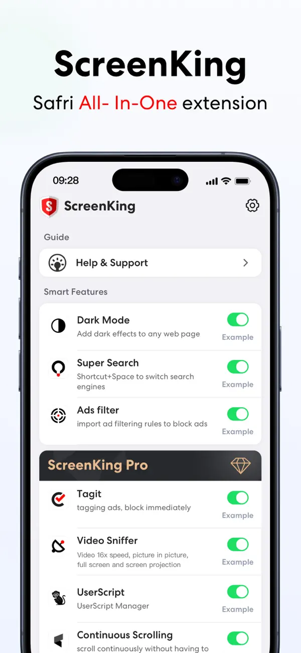 #1. ScreenKing-Safari Extension (iOS) 由: UU Momentum Network Technology Co., Ltd.