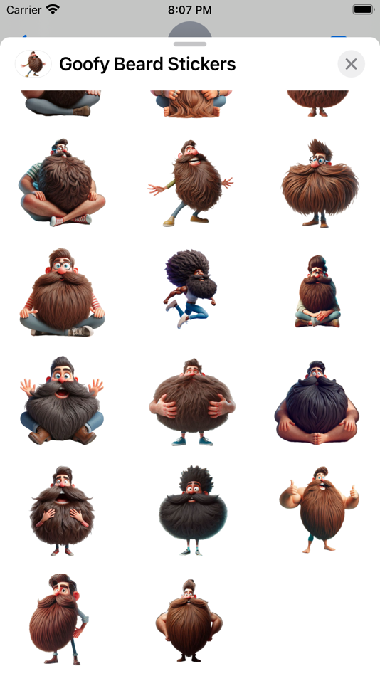 #3. Goofy Beard Stickers (iOS) Podle: Paul Scott
