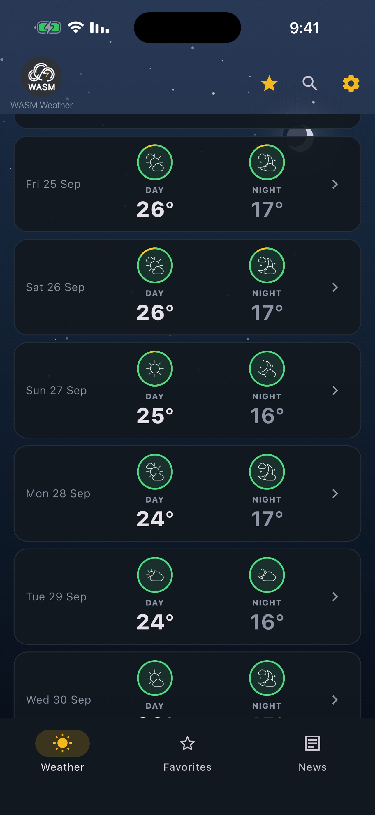 Screenshot 2 of WASM Weather