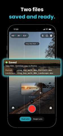 ContentCam: Dual Camera Video iPhone screenshot