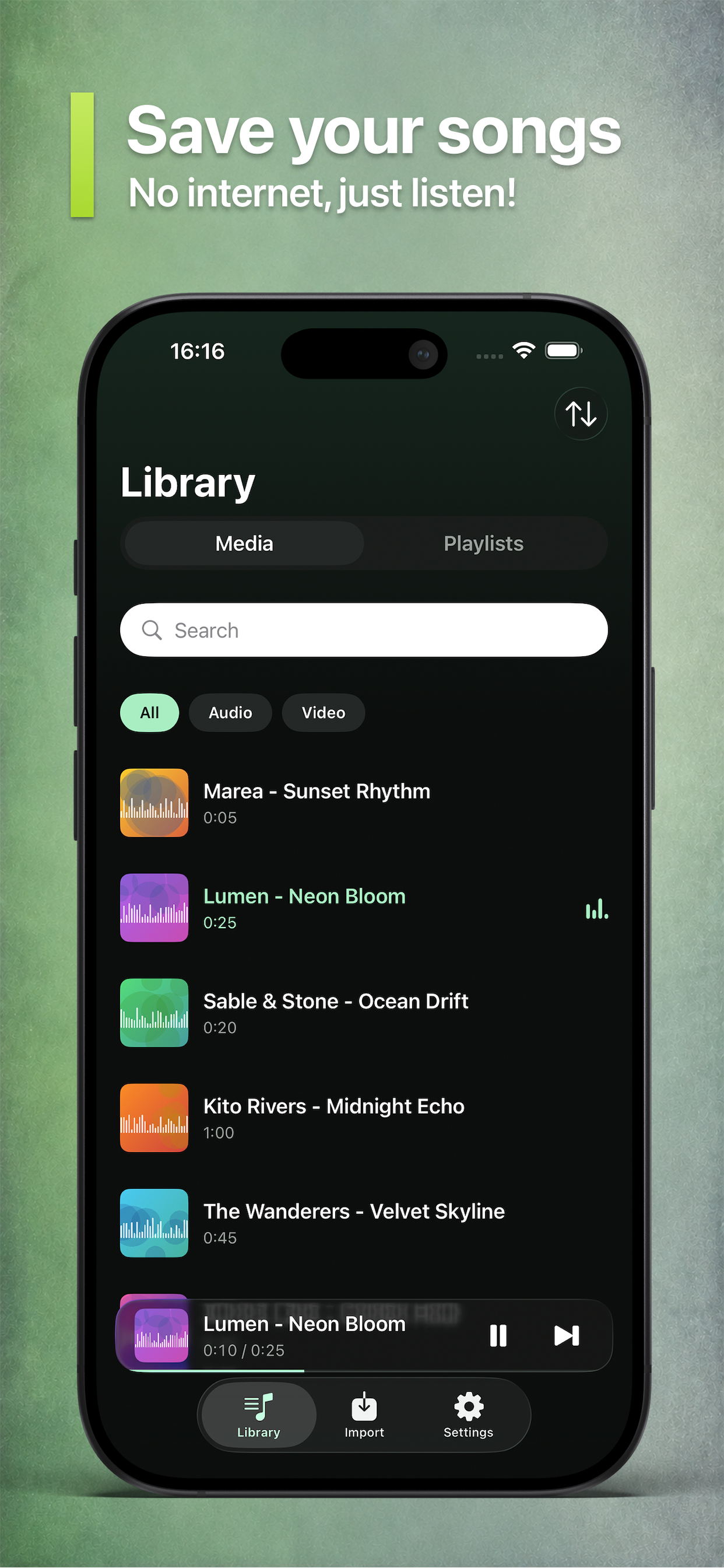 Weezer - Music Player Offline screenshot 2