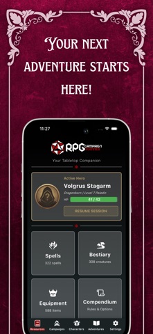 RPG Campaign Planner Companion iPhone screenshot