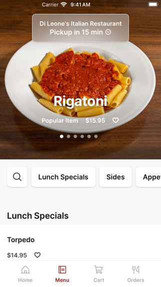 Di Leone's Italian Restaurant iPhone screenshot 2 - Food & Drink app