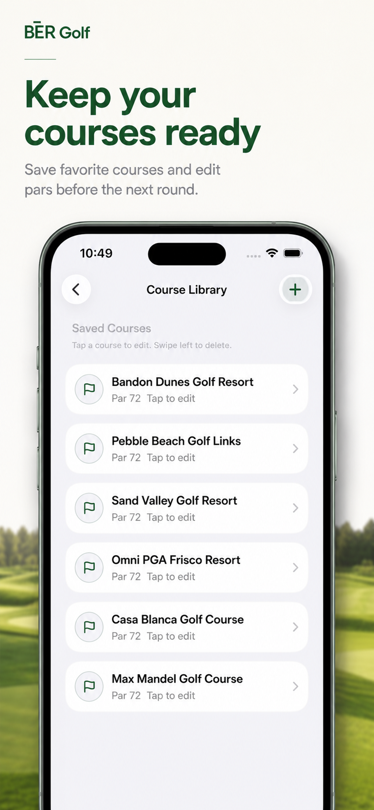 BĒR Golf Scorecard: Offline screenshot 4