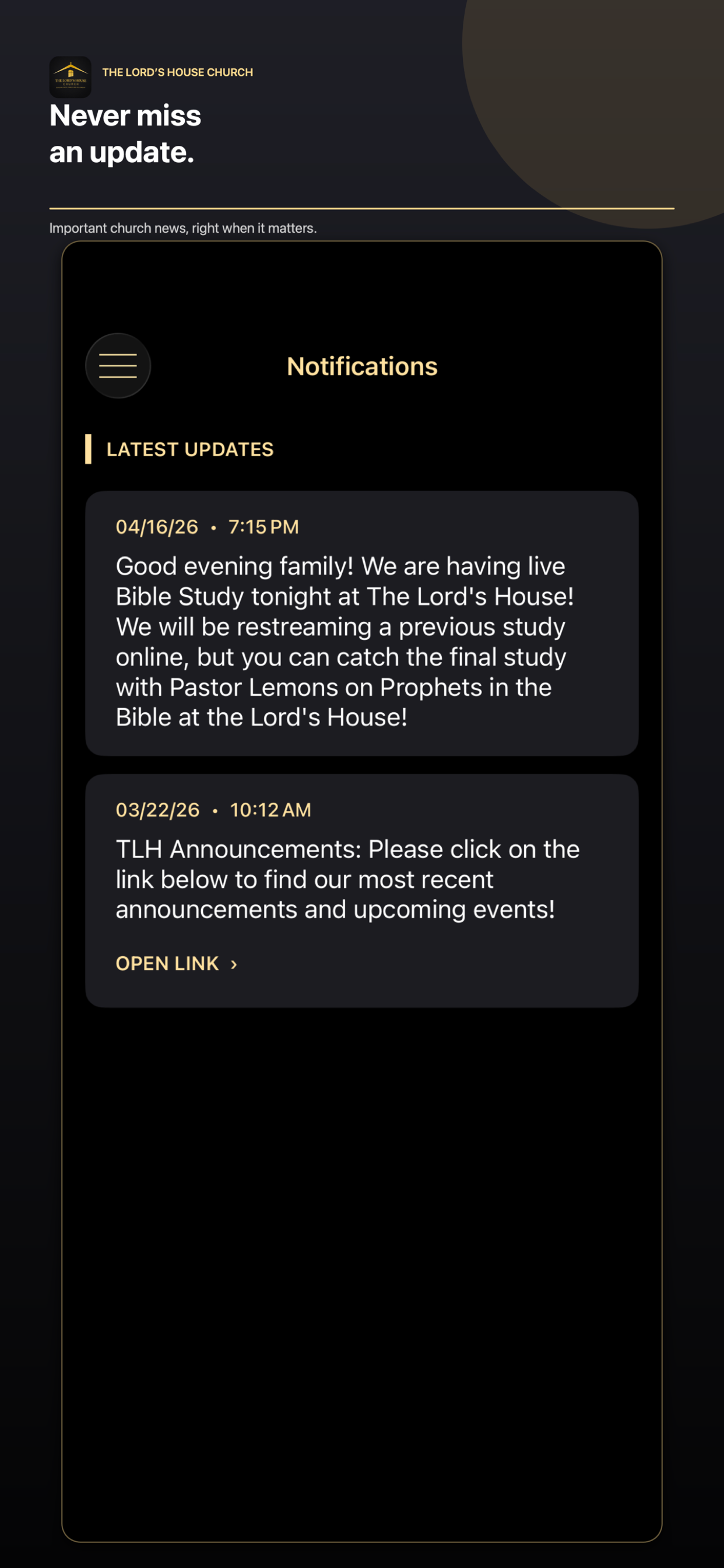 The Lord's House Church screenshot 2