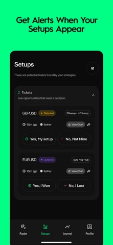 SetupRadar: Trading Alerts Screenshot 3 of 6