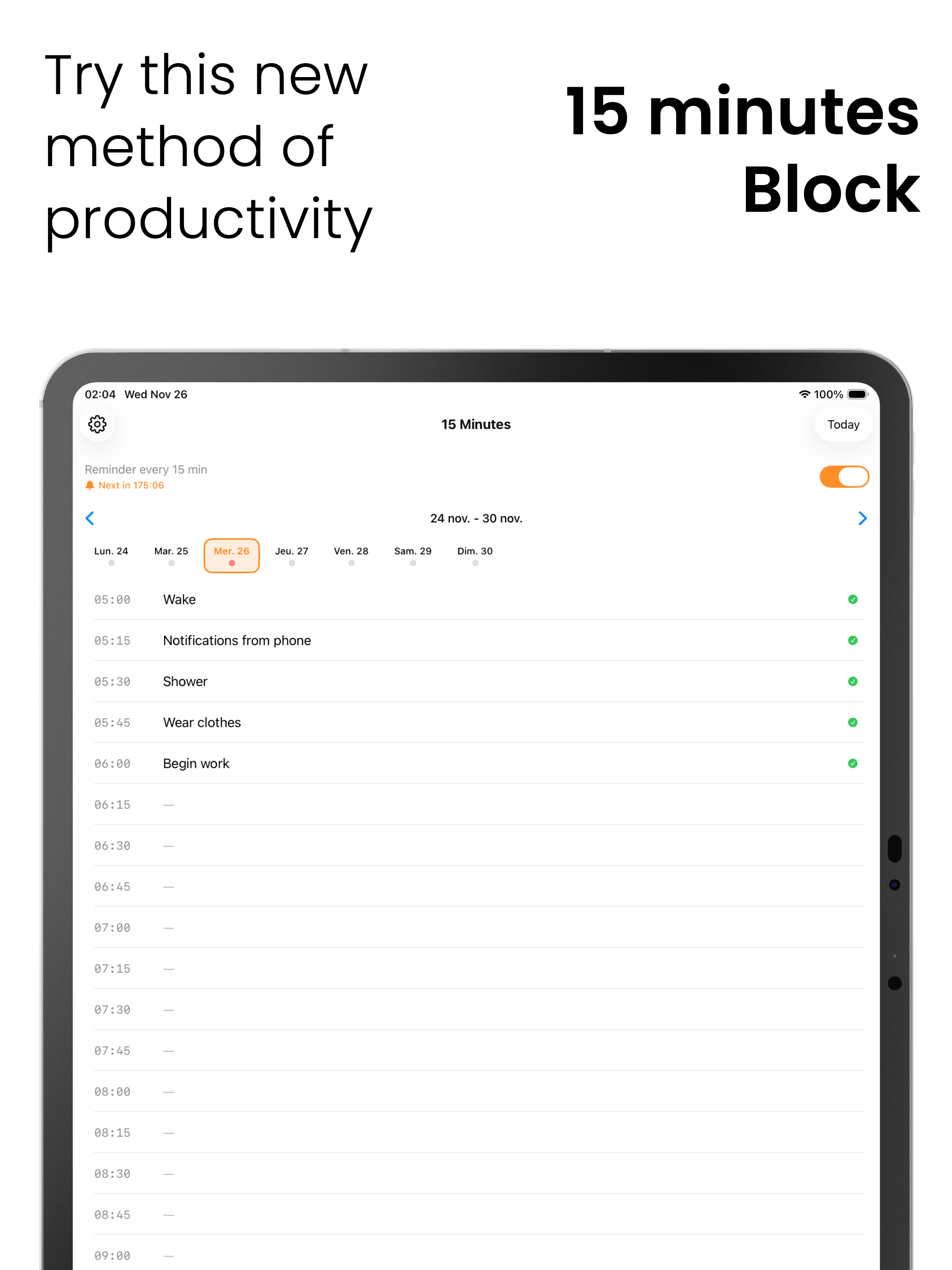 15 Minutes - Timer Tracker