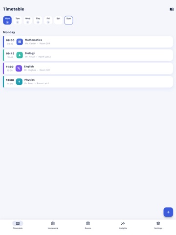 ClassDeck: School Planner iPad screenshot