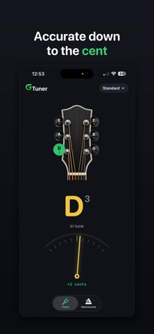 GTuner: Guitar Tuner iPhone screenshot