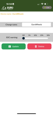 EuroWheelz Battery Management screenshot