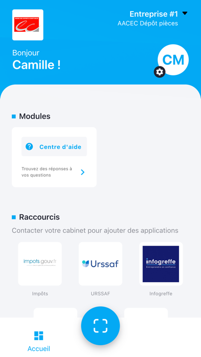 AACEC Dépôt pièces screenshot