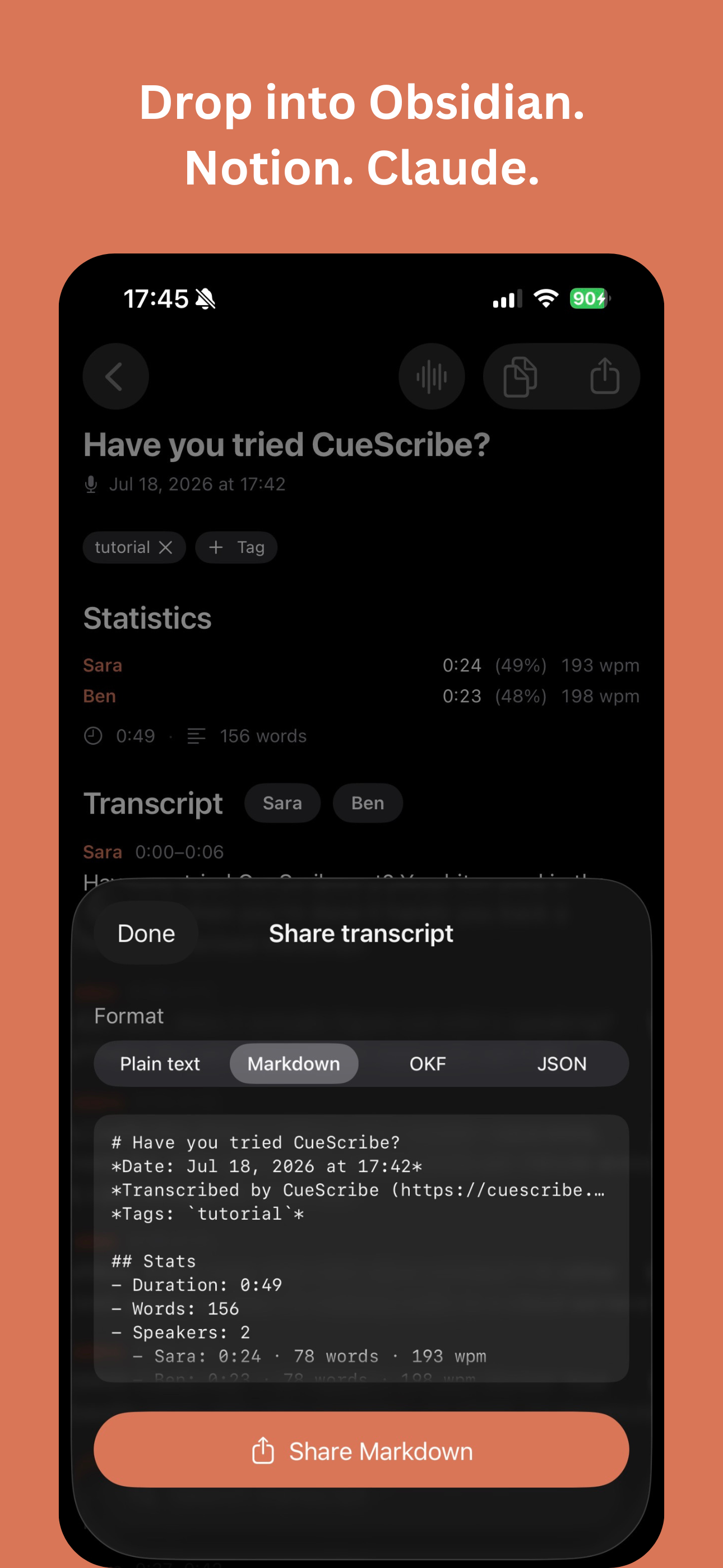 CueScribe: Voice to Text Notes screenshot 4