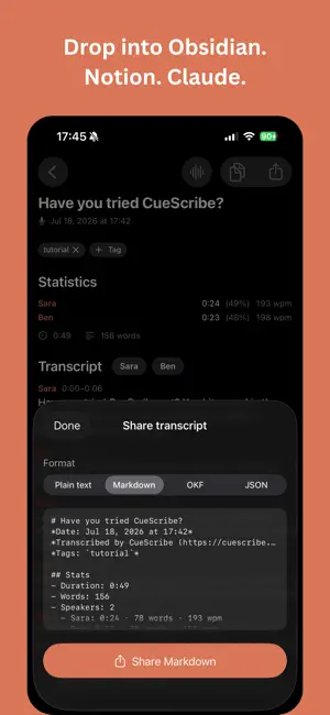 CueScribe: Voice to Text Notes screenshot 4