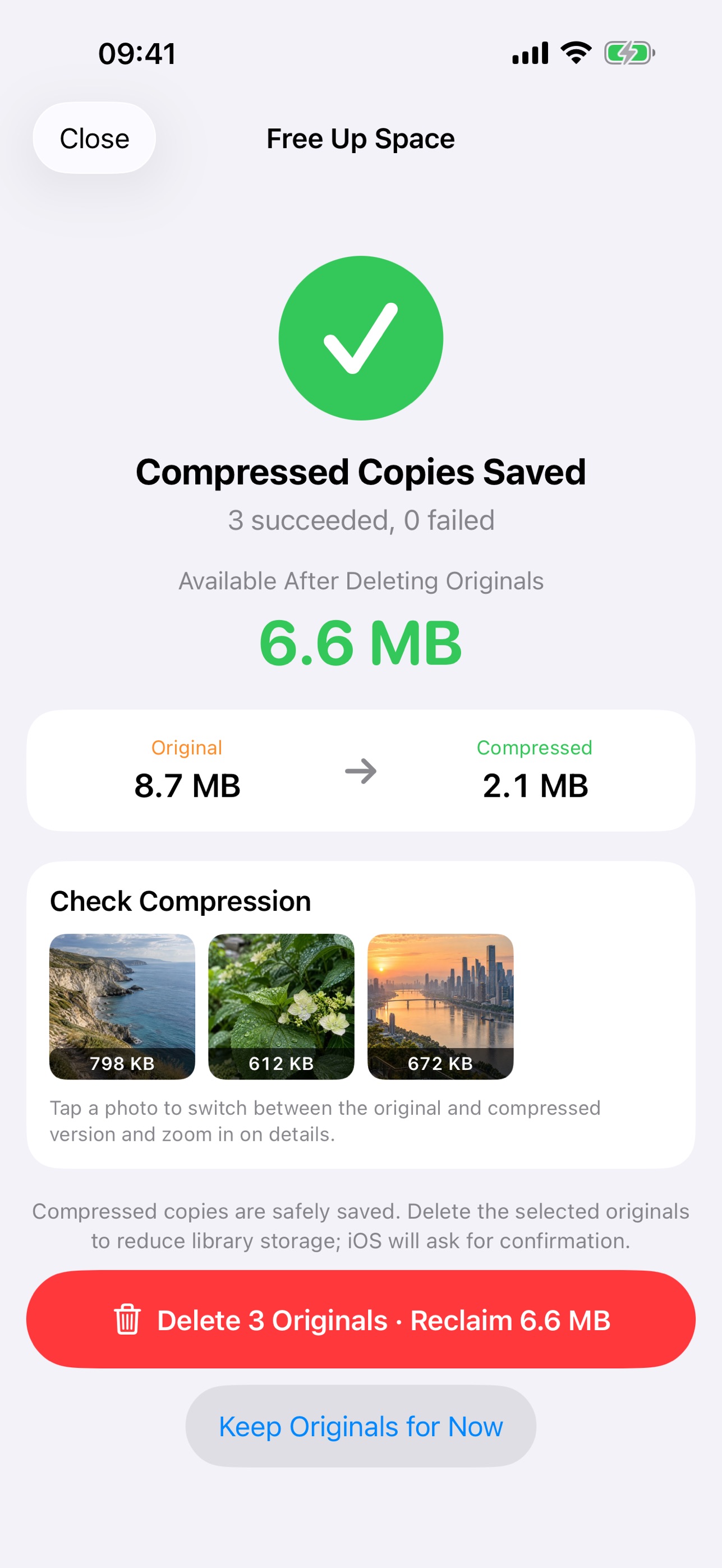 Screenshot 5 of LessKB: Photo Compressor