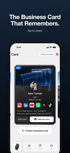 MMEETT: AI Business Card screenshot 1