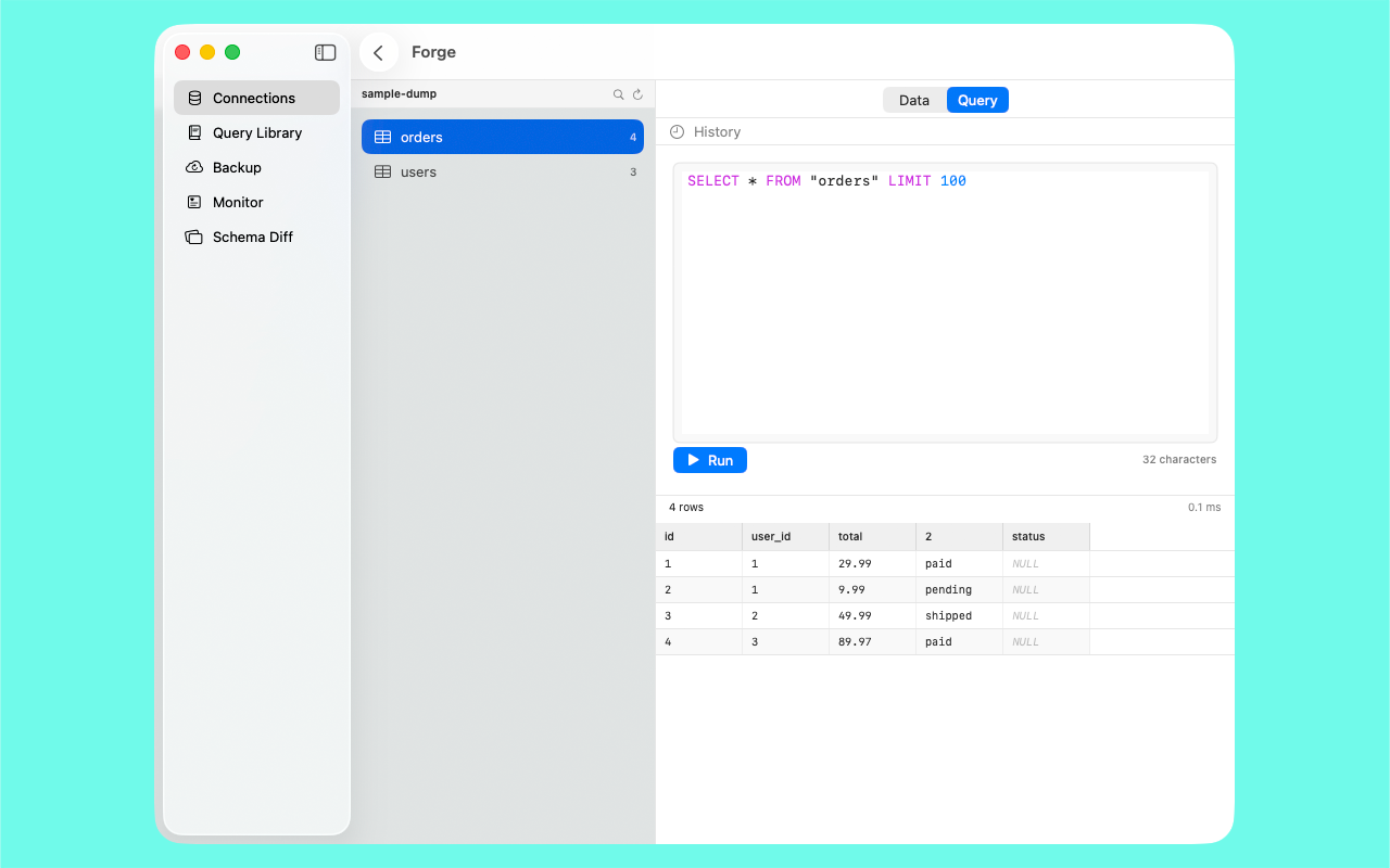 Forge Database Manager
