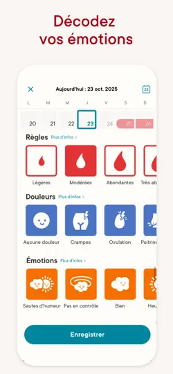 Capture d'écran de Clue Calendrier Des Règles sur iPhone 3