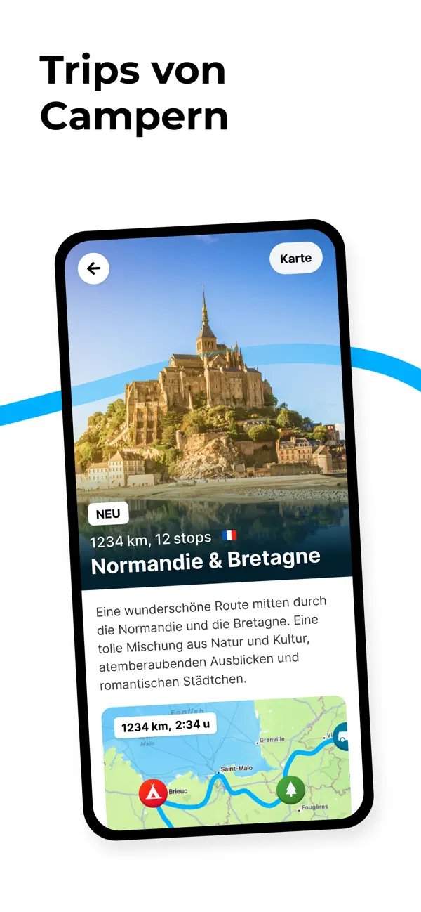 Campy. Camping Car Stellplatz iPhone App Screenshot 3 – Reisen
