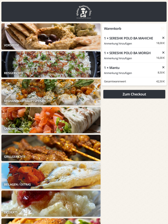Watan Restaurant Trier iPad screenshot