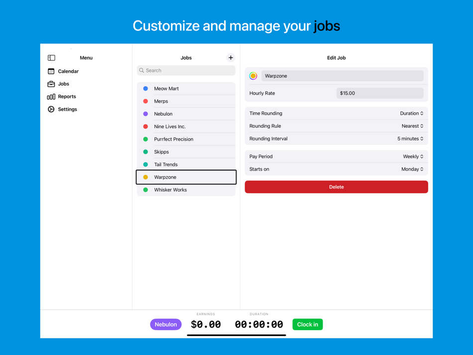 #6. Clock In: Work Hours Tracker (macOS) 由: Brogan LLC