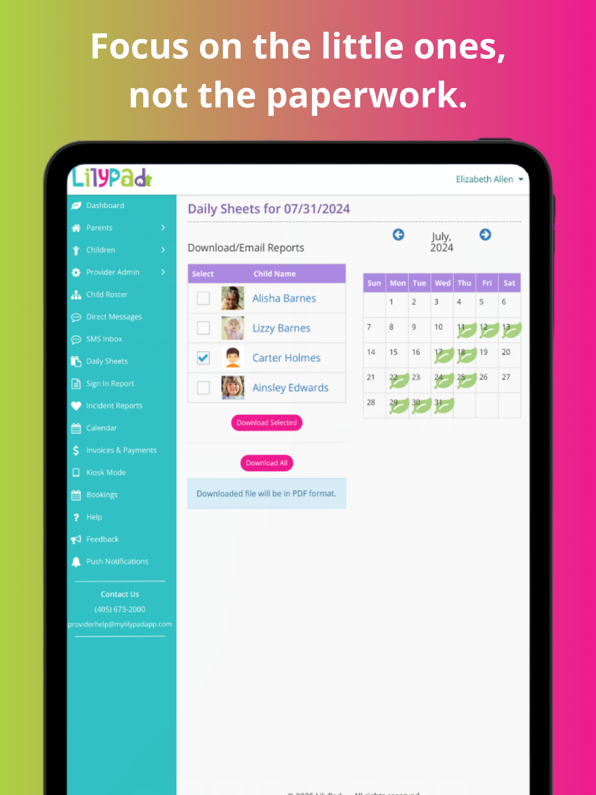 MyLilyPad: Childcare App