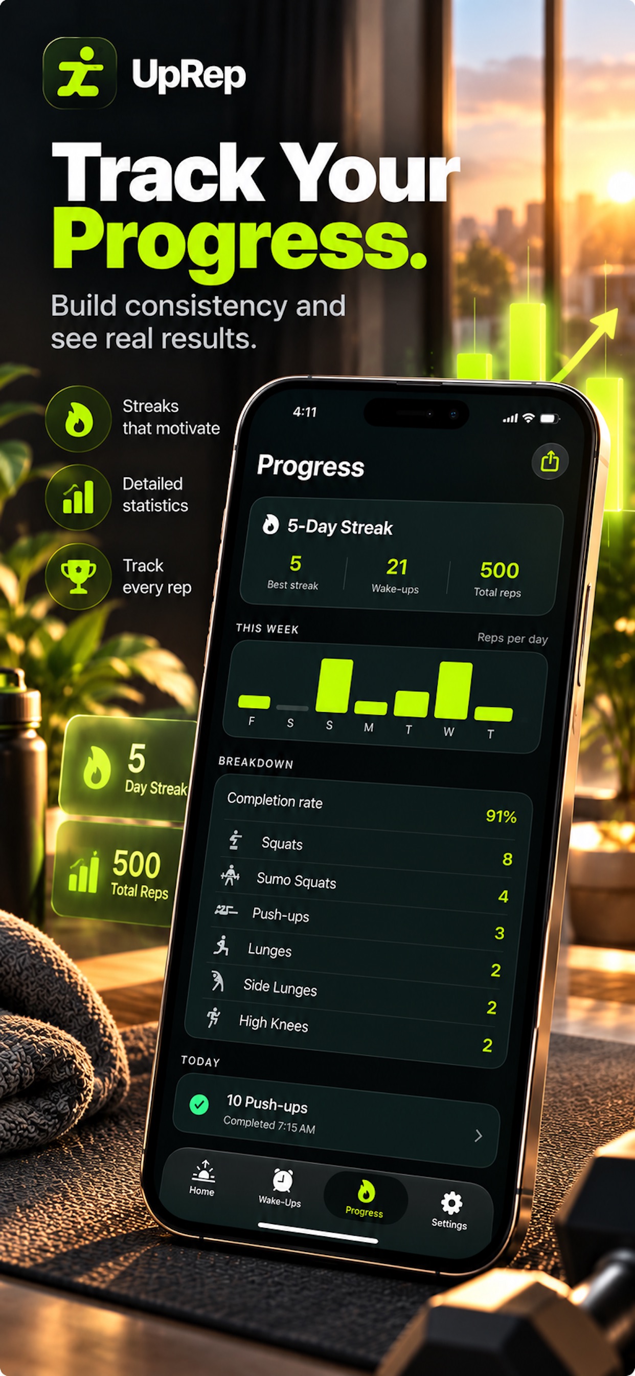 Screenshot 6 of UpRep: Exercise Alarm Clock