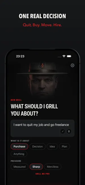 Grill Me: AI Decision Mentor screenshot 2