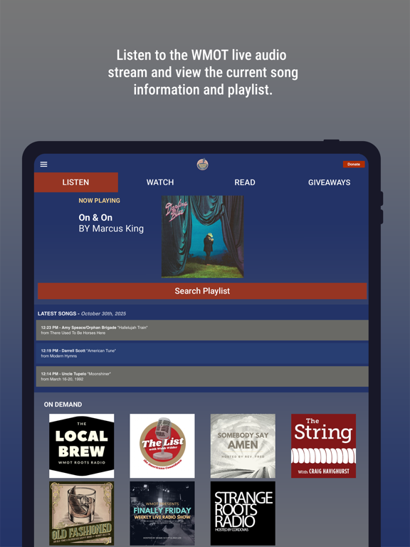 WMOT iPad screenshot 3 - Entertainment app