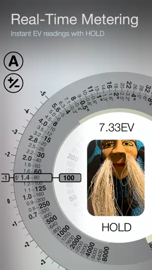 Screenshot von Light Meter Wheel auf dem iPhone 3