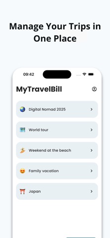 MyTravelBill : Travel expenses screenshot
